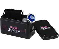 Secretplay Toys Mėlynas Mėlynas metalinis užpakalio kamštis su brangakmeniais S