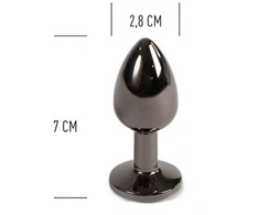 Secret Play Secretplay Gunmetal Intimate Metal Plug Small 7cm Decorative Base