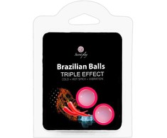 Secretplay Cosmetic SecretPlay Set of 2 Brazilian Triple Effect Massage Spheres 8g