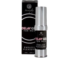 Secret Play Men’s Delay Gel with Mint Extract, 15 ml, Airless Dispenser