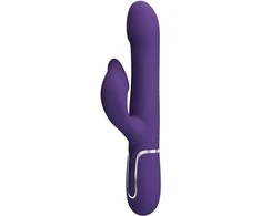 Pretty Love Flirtation PRETTY LOVE - ZALIN RABBIT VIBRUOJAMASIS PERLAI 4 IN 1 VIOLETINIS