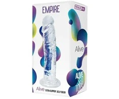 Alive permatomas silikoninis dildo su siurbtuku 19.3cm