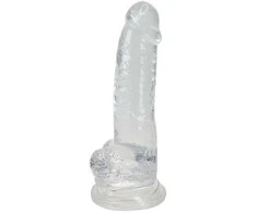 Permatomas silikoninis veninis dildo „Alive“ 20,6 cm