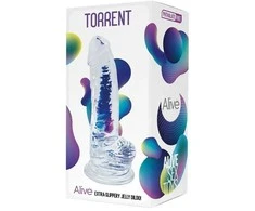 Permatomas silikoninis veninis dildo „Alive“ 20,6 cm