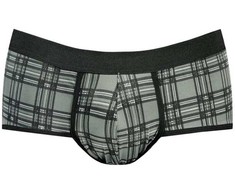 ANAIS MEN BOXER &amp; BRIEF ANAIS MEN Balance Brief XL - Sporty Checkered Microfiber Underwear