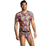 Anais Men Accesories ANAIS MEN Comics T-Shirt M - Modern Print, Soft Modal, Slim Fit