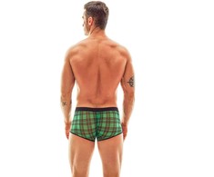 ANAIS MEN BOXER &amp; BRIEF ANAIS MEN MAGIC BOXER XL - Žalias &amp; Juodas Checkered Soft Lycra Briefs