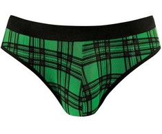 ANAIS MEN SLIP &amp; THONG Anais Men Magic Slip S - Žalias &amp; Juodas Lycra Briefs, Size S