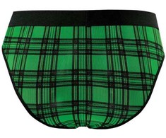 ANAIS MEN SLIP &amp; THONG Anais Men Magic Slip S - Žalias &amp; Juodas Lycra Briefs, Size S