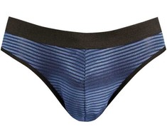 ANAIS MEN SLIP &amp; THONG Mėlyna ANAIS MEN Naval Slip XL - Navy Mėlyna Mesh Briefs with Satin Stripes