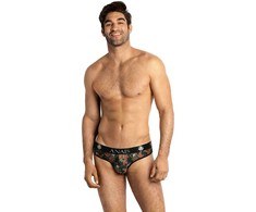 ANAIS MEN SLIP &amp; THONG ANAIS MEN Power Slip L - Modern Briefs with Rose &amp; Skull Print