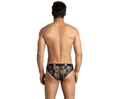 ANAIS MEN SLIP &amp; THONG ANAIS MEN Power Slip L - Modern Briefs with Rose &amp; Skull Print