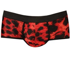 ANAIS MEN BOXER &amp; BRIEF ANAIS MEN SAVAGE Sporty Briefs XL Raudona Animal Print Microfiber