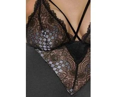 Juoda nėriniuota suknelė Casmir