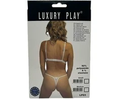 Apatiniai drabužiai-Luxury Play - Lingerie Set Medium Baltas