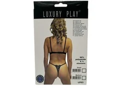 Apatiniai drabužiai-Luxury Play - Lingerie Set Small Juodas