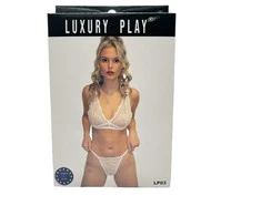 Apatiniai drabužiai-Luxury Play - Lingerie Set Medium Baltas