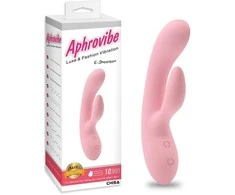 Aphrovibe Aprovibe Vibrator Bunny g taško klitoris 20cm 10 režimų