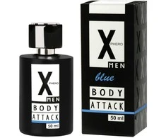 X Phero Body Attack Mėlyna kvepalai su feromonais vyrams 50ml