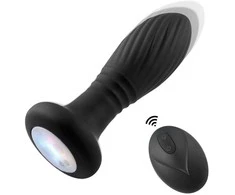 B Series Cute Lighting anal plug juodas