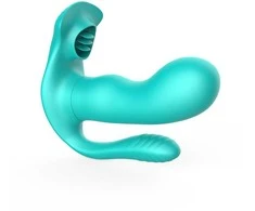 B Series Cute Tongue triple Stimulator Žalias