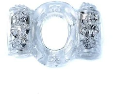 B Series Easylove Pierścień-Vibrating CockRing Double Clear
