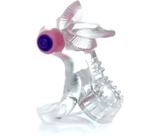 B Series Easylove Žiedas - Tongue Vibro CockRing Skaidrus