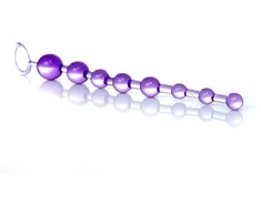 B Series Easylove Plug/kulki-Jelly Anal 10 Beads Violetinė