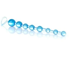 B Series Easylove Mėlyna Plug/kulki-Jelly Anal 10 Beads Mėlyna
