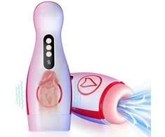 B Series Fox Masturbatorius – vibruojantis masturbacijos puodelis, 7 siurbimo galia, 7 vibracijos nustatymas