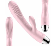 BoT B Series Fox Silikoninis vibratorius, atsparus vandeniui, rožinis triušio formos vibratorius