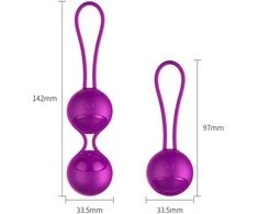 B Series Fox B serija Fox Rinkinys 3 vibruojantys orgazmo kamuoliukai 10mode pultelis