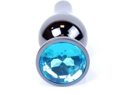 B Series Heavyfun Plug-Jewellery Tamsus Sidabrinis BUTT PLUG- Šviesus Mėlyna