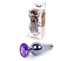 B Series Heavyfun Plug-Jewellery Dark Sidabrinis BUTT PLUG- Violetinė