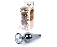 B Series Heavyfun B serijos Heavyfun Ilgas plieno užpakalinis kištukas su kristalu, 2,7 cm