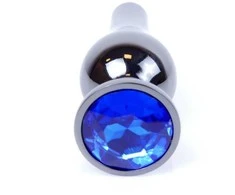 B Series Heavyfun B serijos Heavyfun Ilgas plieno užpakalinis kištukas su kristalu, 2,7 cm