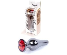 B Series Heavyfun B serijos Heavyfun Ilgas plieno užpakalinis kištukas su kristalu, 2,7 cm