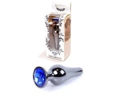B Series Heavyfun B serijos Heavyfun Ilgas plieno užpakalinis kištukas su kristalu, 2,7 cm