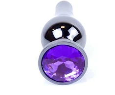 B Series Heavyfun Plug-Jewellery Dark Sidabrinis BUTT PLUG- Violetinė
