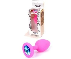 B Series Heavyfun B serijos Heavyfun analinis kamštelis su akmeniu, dekoratyvinis silikoninis kamštelis, 7 cm