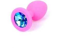 B Series Heavyfun B serijos Heavyfun analinis kamštelis su akmeniu, dekoratyvinis silikoninis kamštelis, 7 cm