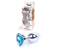 B Series Heavyfun Mėlyna Plug-Jewellery Sidabrinis Heart PLUG- Light Mėlyna