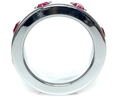 B Series Heavyfun B serijos Heavyfun Plieno erekcijos žiedas peniui, 4 cm