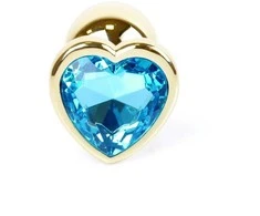 B Series Heavyfun Mėlyna Plug-Jewellery Gold Heart PLUG- Light Mėlyna