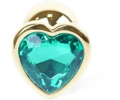 B Series Heavyfun Plug-Jewellery Gold Heart PLUG- Žalias