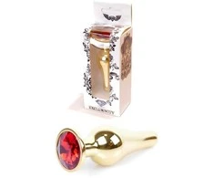 B Series Heavyfun B serija Heavyfun Plieninis analinis kištukas auksinis metalinis kristalas 9cm