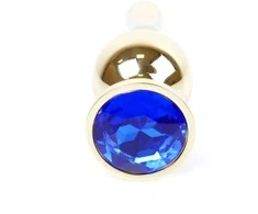 B Series Heavyfun Plug-Jewellery Gold BUTT PLUG- Tamsioji Mėlyna