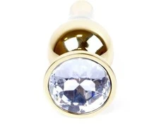 B Series Heavyfun Plug-Jewellery Gold BUTT PLUG- Skaidrus