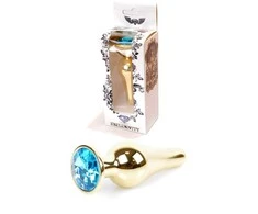 B Series Heavyfun B serija Heavyfun Plieninis analinis kištukas auksinis metalinis kristalas 9cm