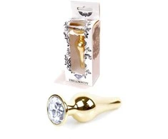 B Series Heavyfun Plug-Jewellery Gold BUTT PLUG- Skaidrus